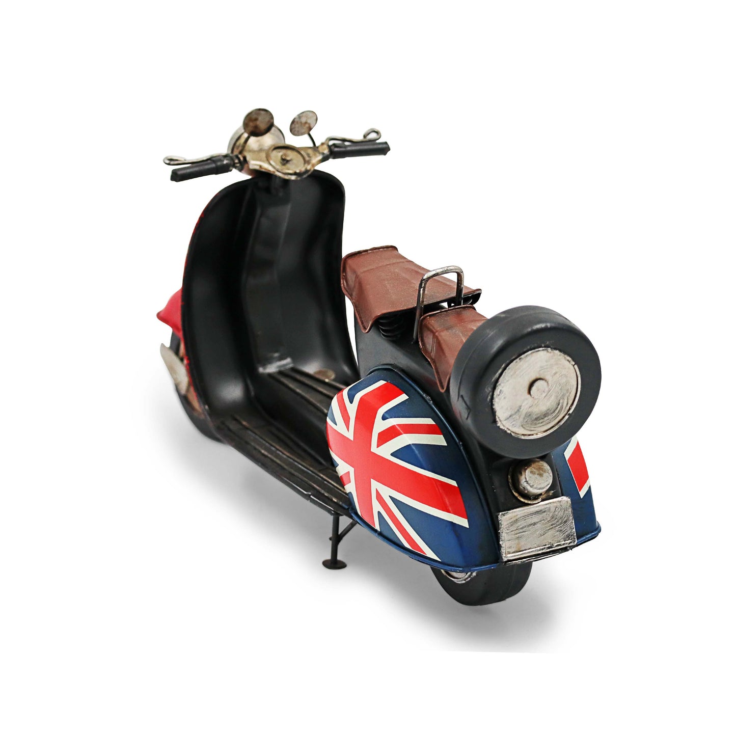 Union Jack Motorcycle Tin Ornament